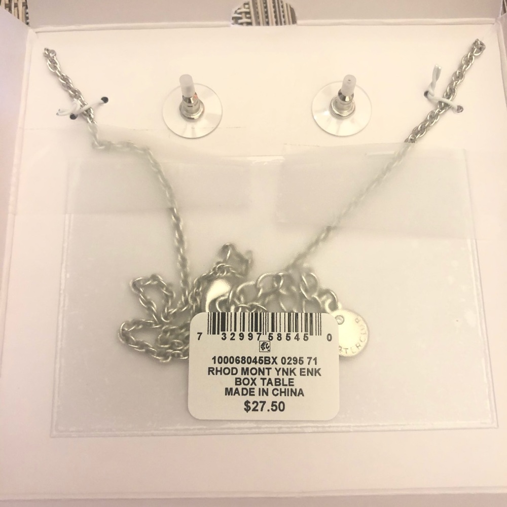 Crystal Pendant Necklace and Earrings Set - Picture 3 of 4